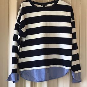J. Crew Crewneck “Two in one” Shirt